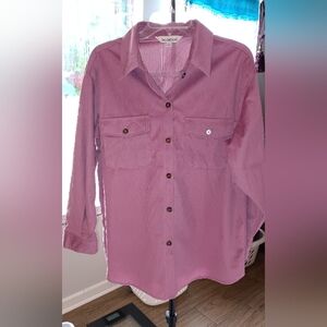 Davi & Dani Women's Buttondwn Mauve Sz Large Soft Comfy Stylish